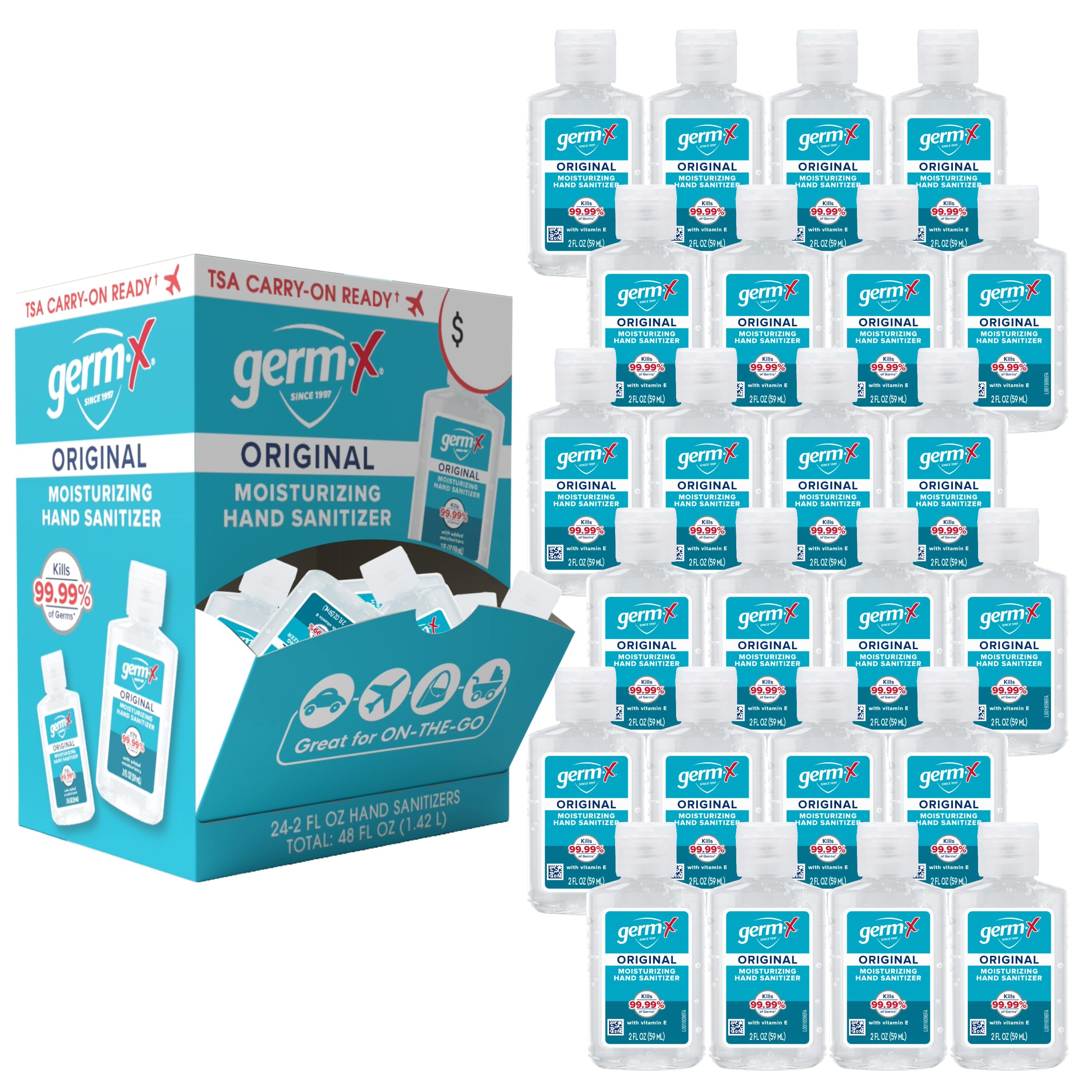 Amazon.com: Germ-X Original Hand Sanitizer, 2 Fl oz (Pack of 24